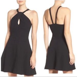 Revolve Likely Clinton black mini halter cutout cocktail dress size 4